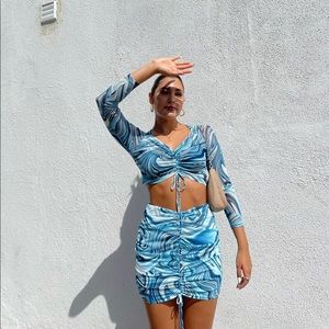 Blue matching marble set